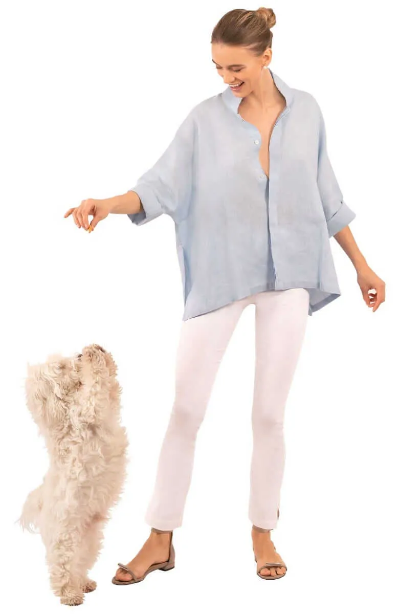 Little Lulu Linen Blouse - La Di Da rainproof