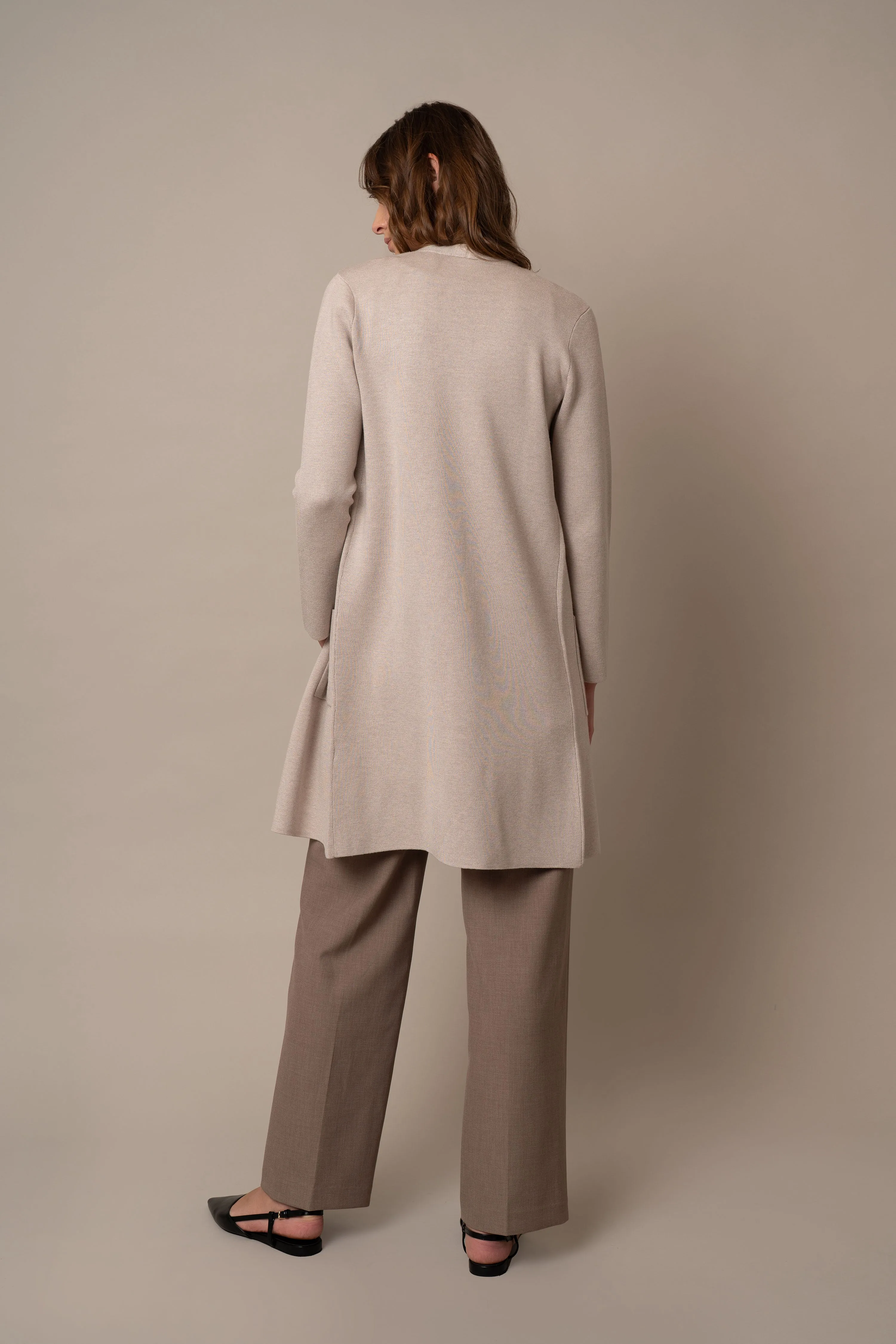 Long Open Cardigan with Pockets daily chic