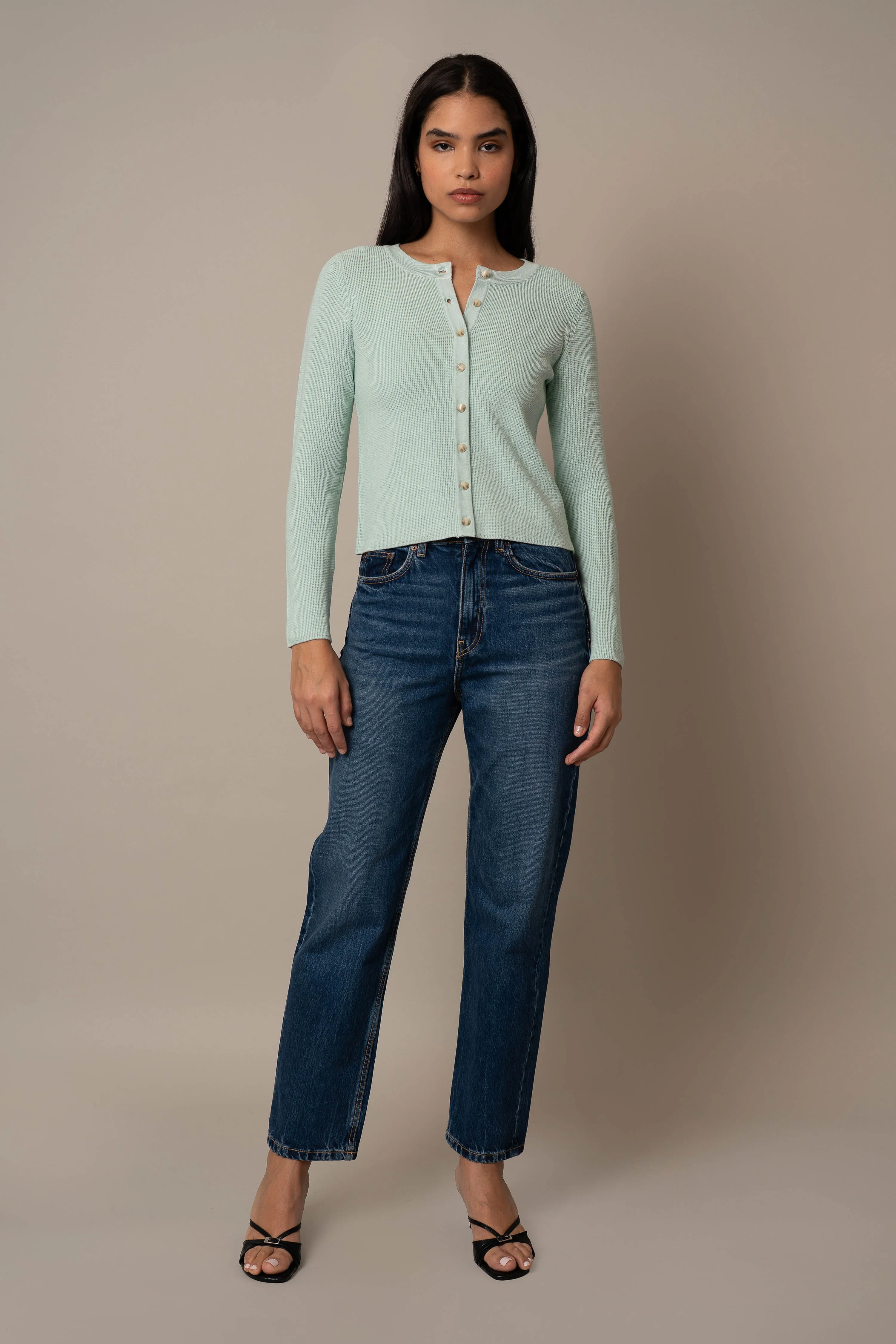 Long Sleeve Waffle Cardigan outdoor comfort