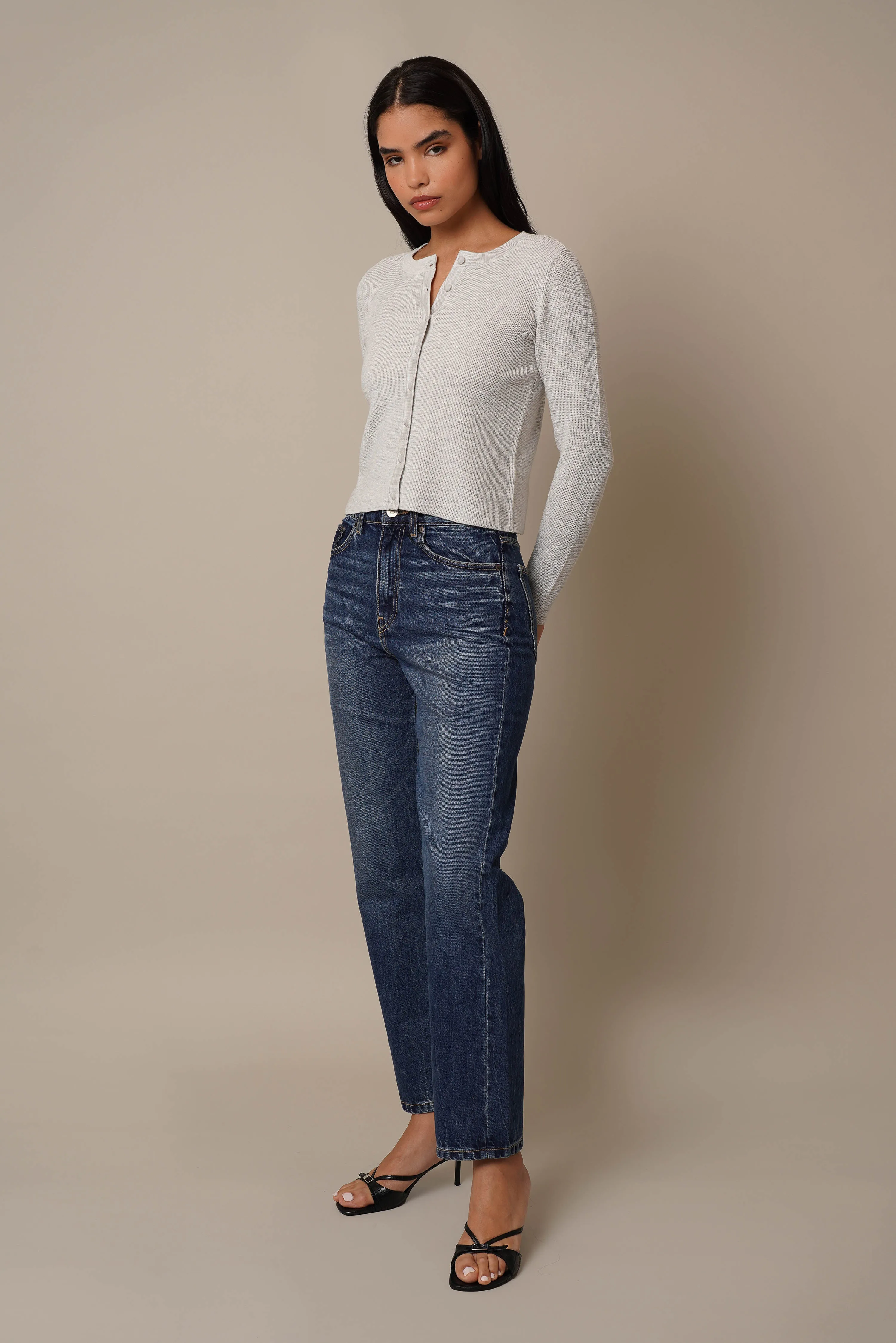 Long Sleeve Waffle Cardigan outdoor comfort