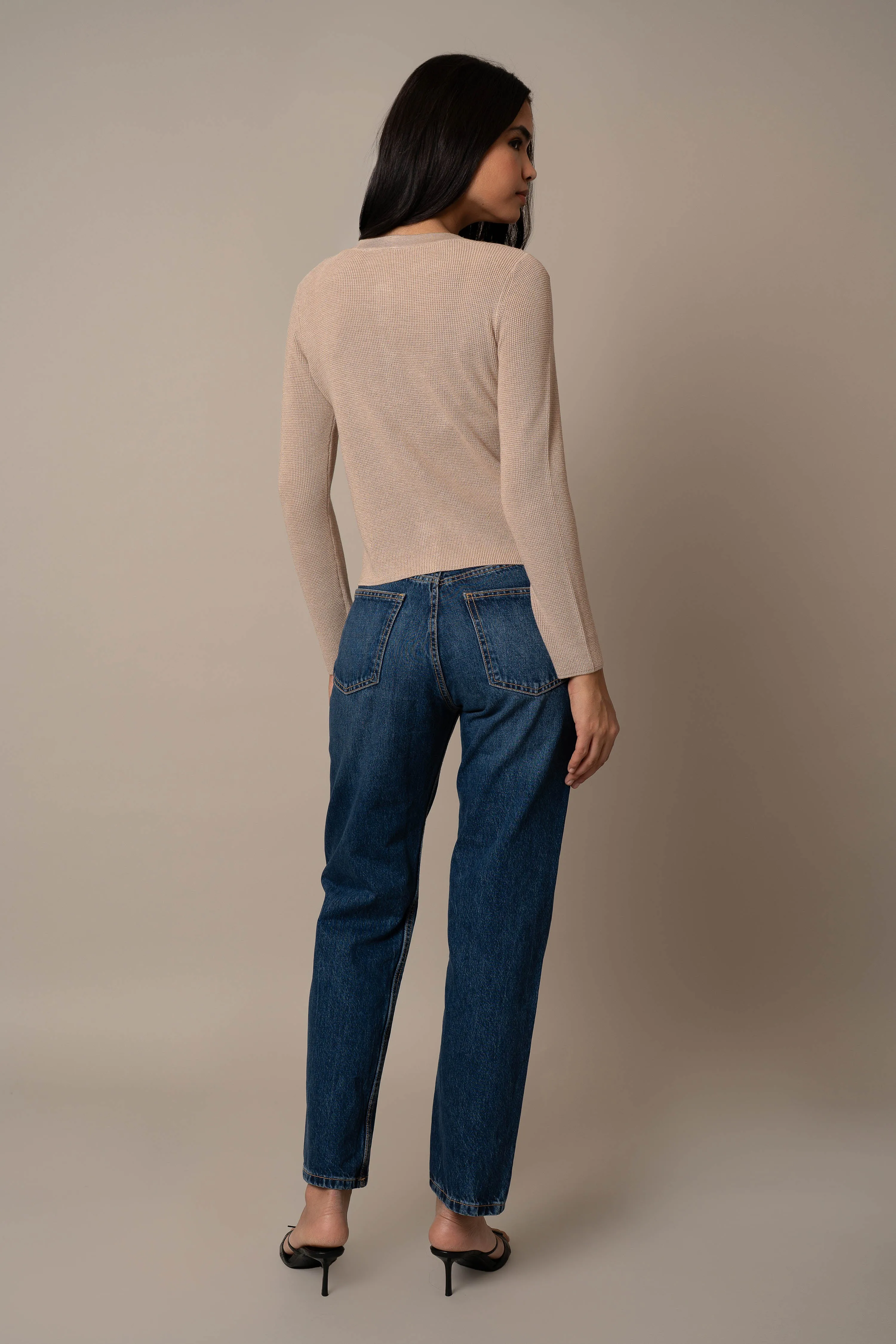 Long Sleeve Waffle Cardigan outdoor comfort