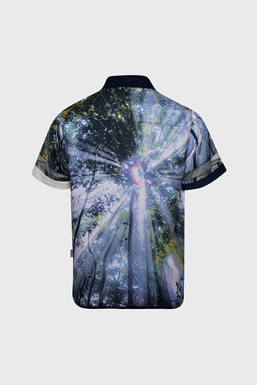Lost in Paradise Short-sleeve Button-up Shirt running dry-fit