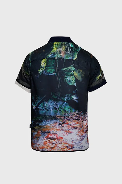 Lost in Paradise Short-sleeve Button-up Shirt stylish look