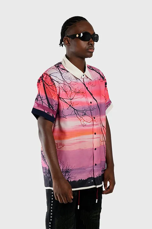Lost in Paradise Short-sleeve Button-up Shirt team collaboration