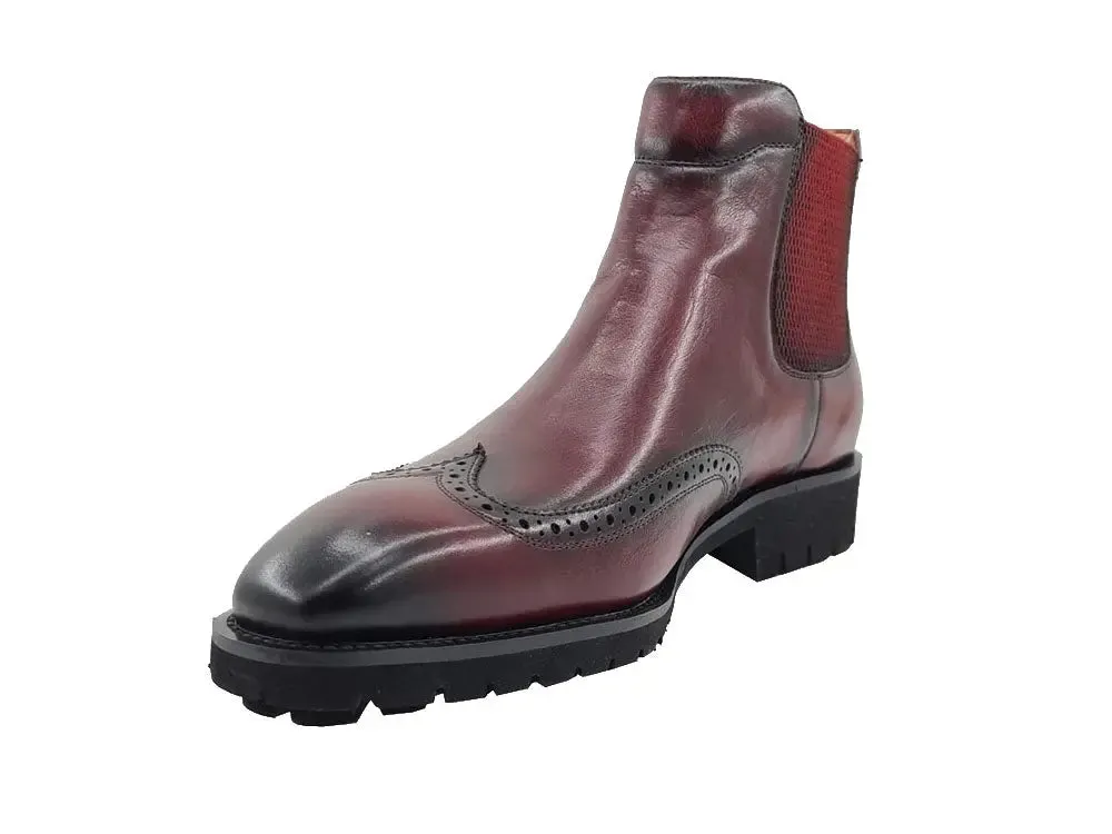 Lug Sole Chelsea Boot with Wingtip Toe weekend edge