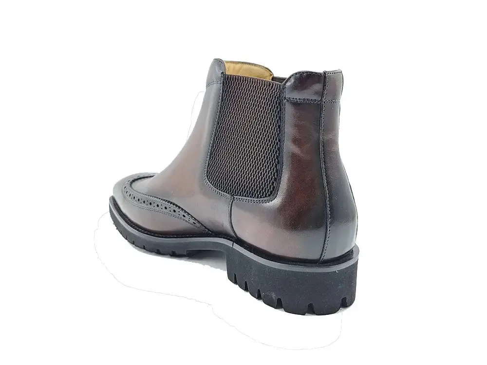 Lug Sole Chelsea Boot with Wingtip Toe weekend edge