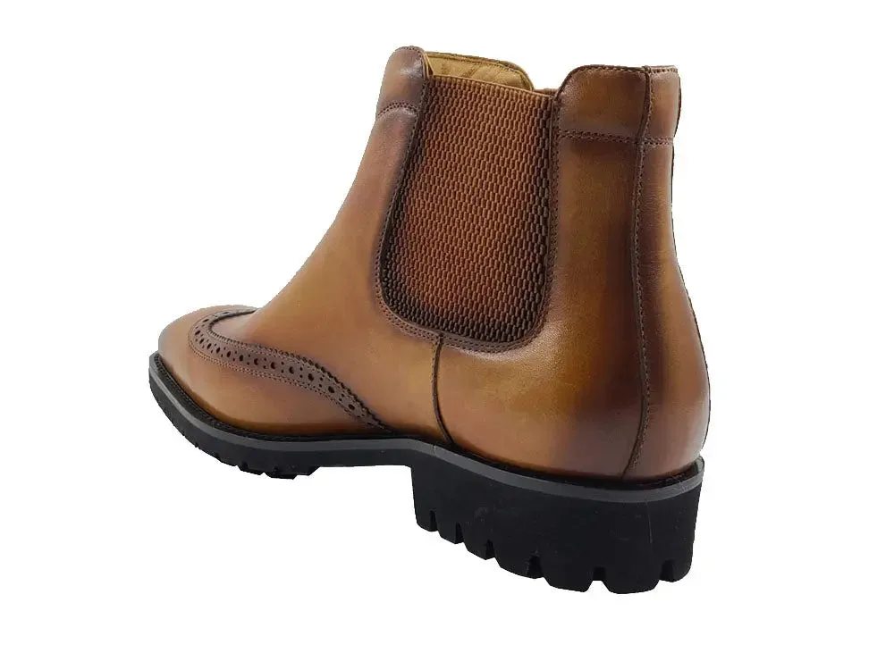 Lug Sole Chelsea Boot with Wingtip Toe weekend edge