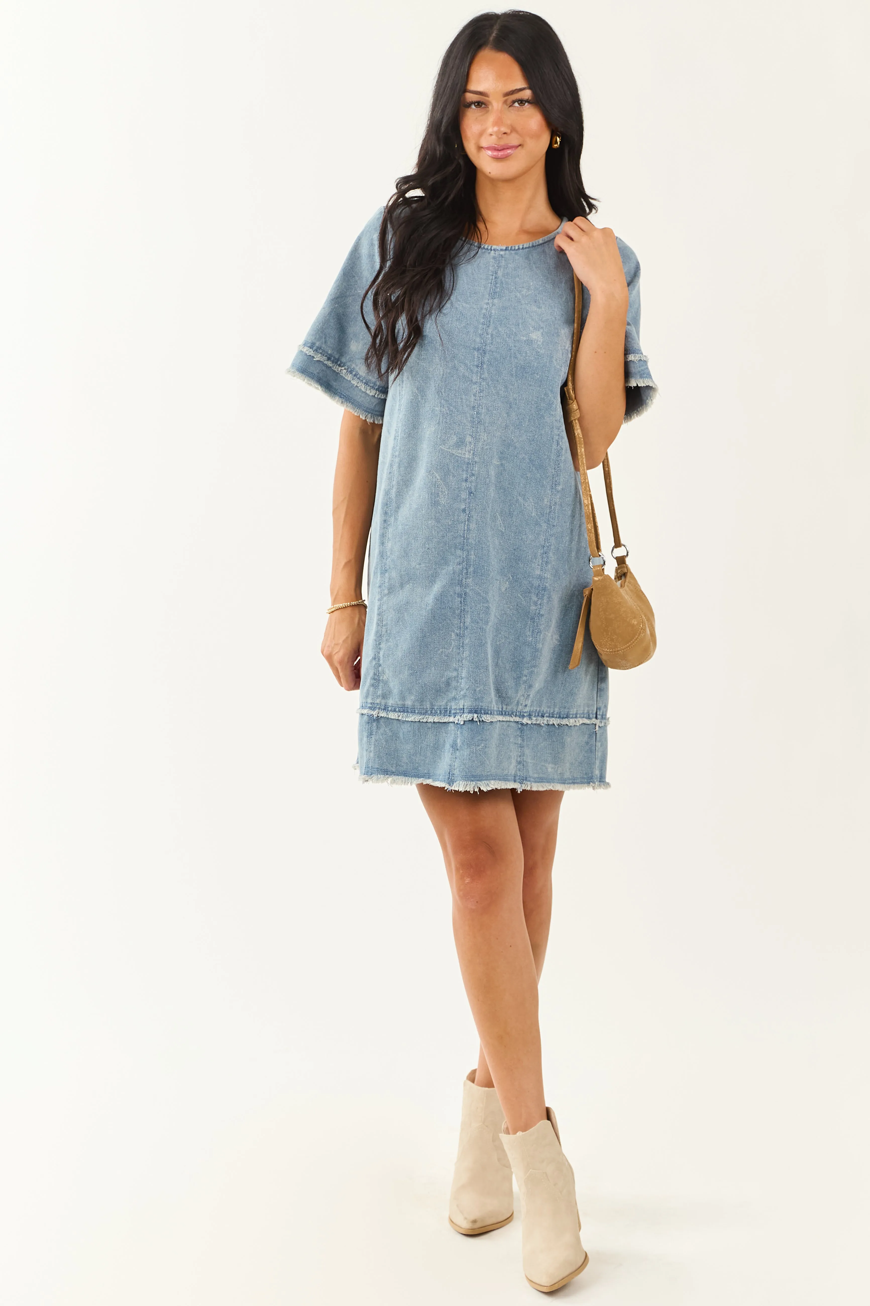 7/29/2025,ALL_PRODUCTS,back-in-stock:true,filter-color:Blue,filter-fabric:Cotton,filter-fabric:Denim,filter-neckline:Round,filter-pattern:Solid,filter-season:Fall,filter-sleeve:Short Sleeve,gpc:Dresses,pc:Short_Dresses,Reg-Price