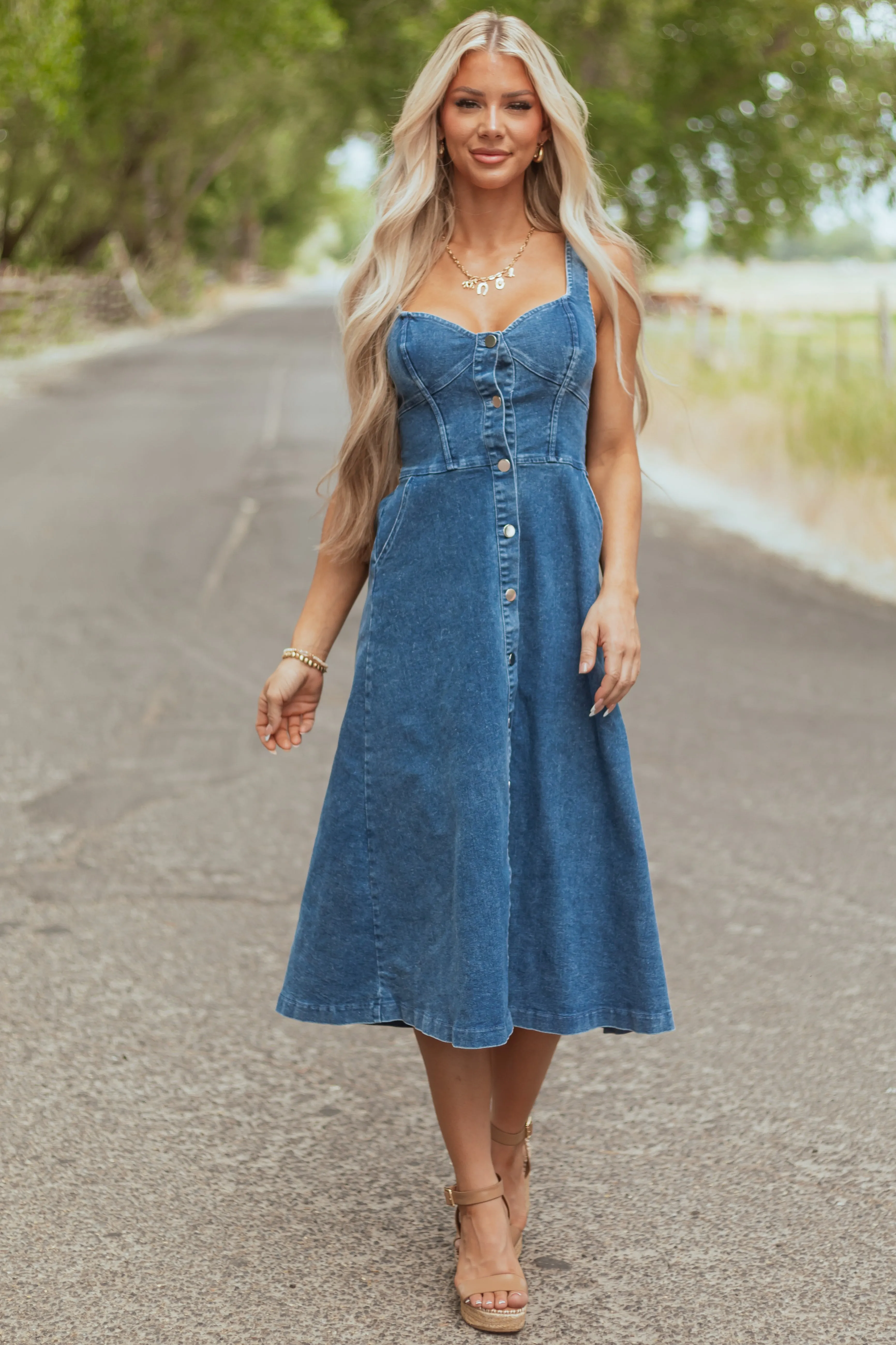 6/30/2025,back-in-stock:true,filter-color:Blue,filter-fabric:Cotton,filter-fabric:Denim,filter-neckline:Sweetheart,filter-pattern:Solid,filter-season:Summer,filter-sleeve:Sleeveless,gpc:Dresses,pc:Midi_Dresses,Reg-Price