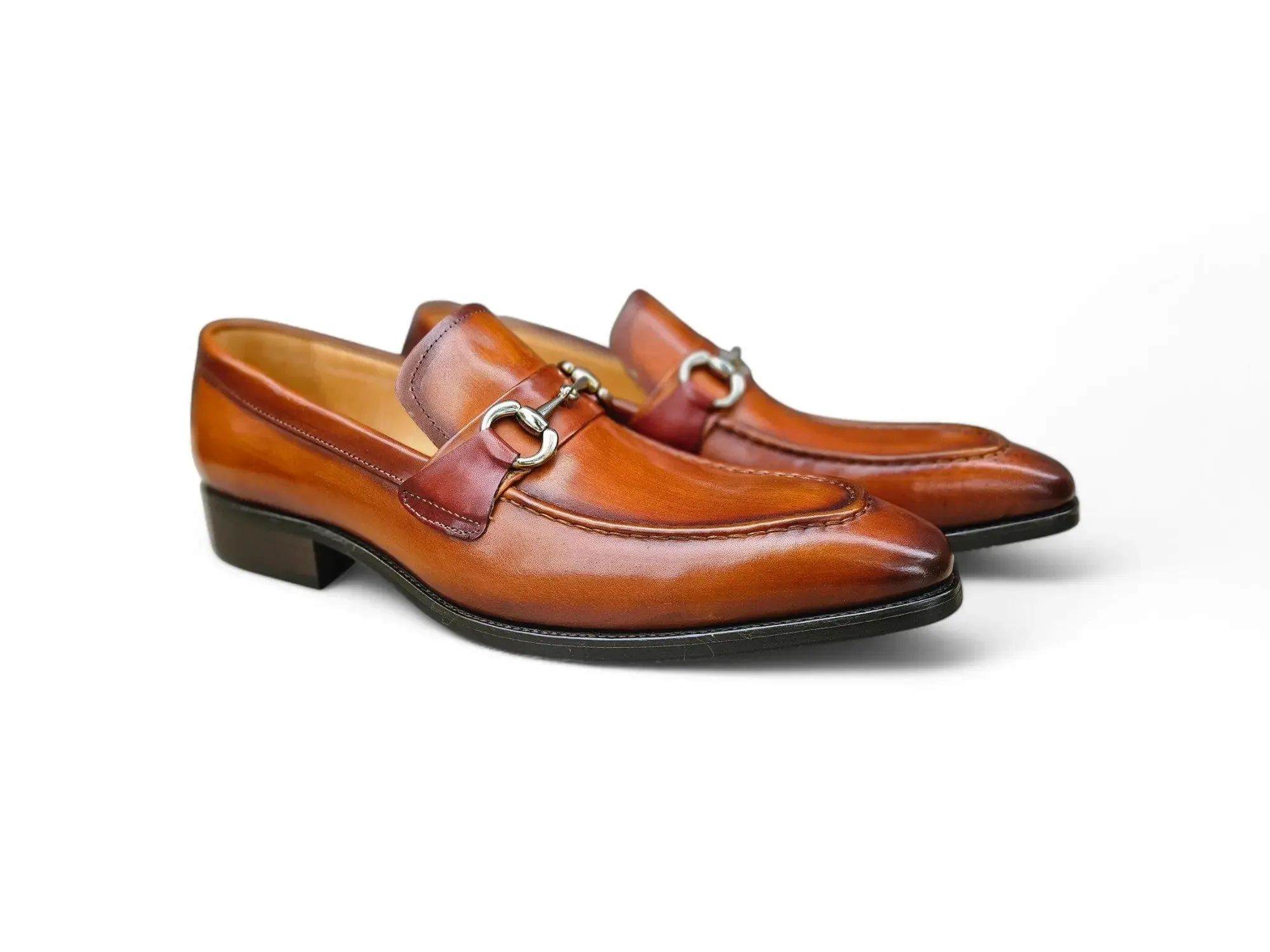 Men's Burnished Signature Buckle Loafer meet look