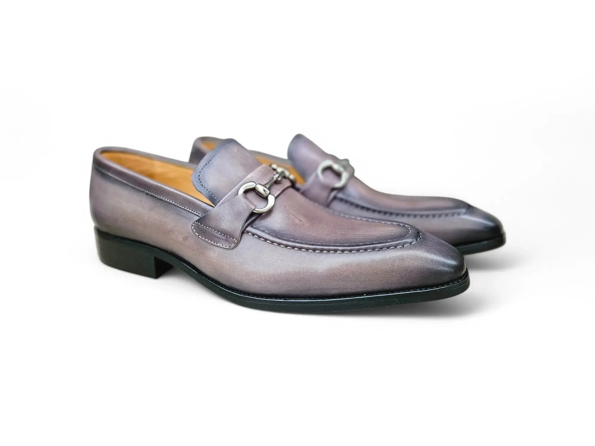 Men's Burnished Signature Buckle Loafer meet look