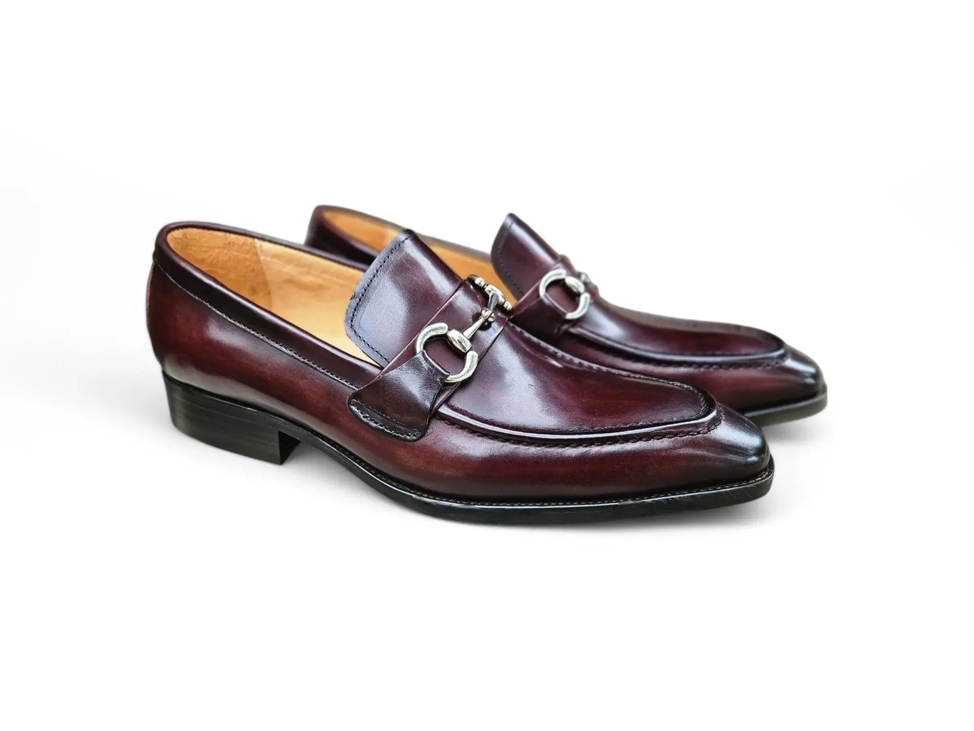Men's Burnished Signature Buckle Loafer meet look