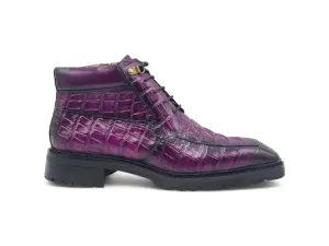 boots,Croco Embossed Boots,Fashion Footwear,Lace-up Boots,Men's Boots,Stylish Men??s Shoes