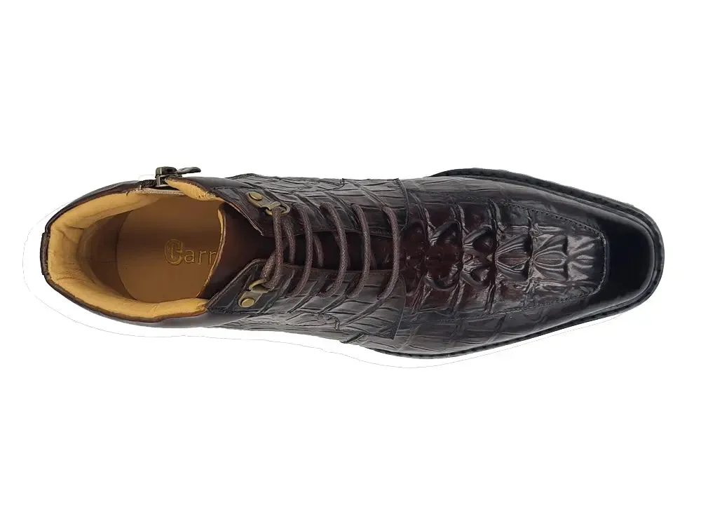 Men's Lace-up Boots Alligator Embossed dust guard