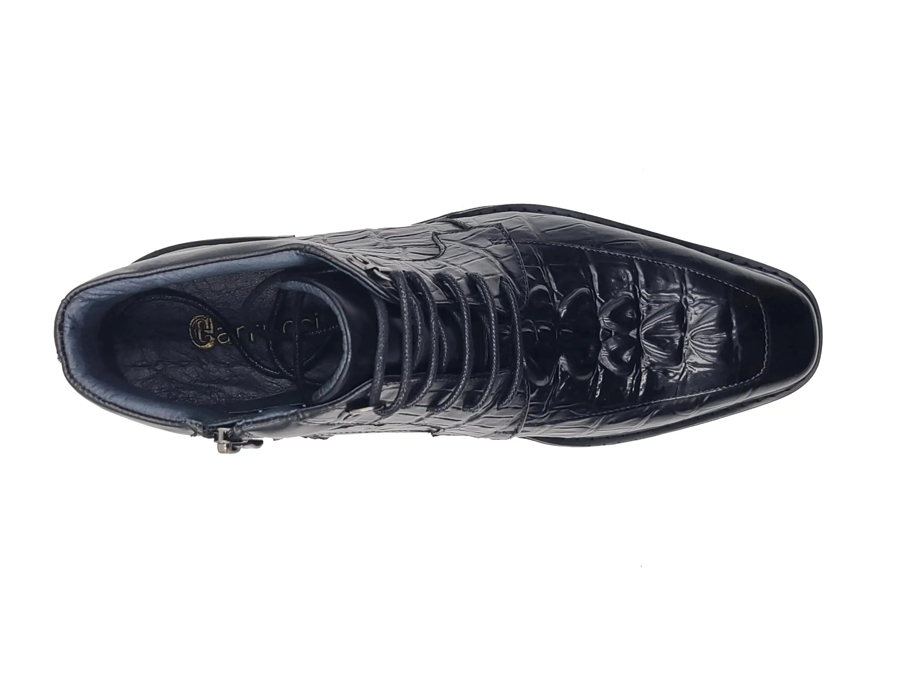 Men's Lace-up Boots Alligator Embossed street style