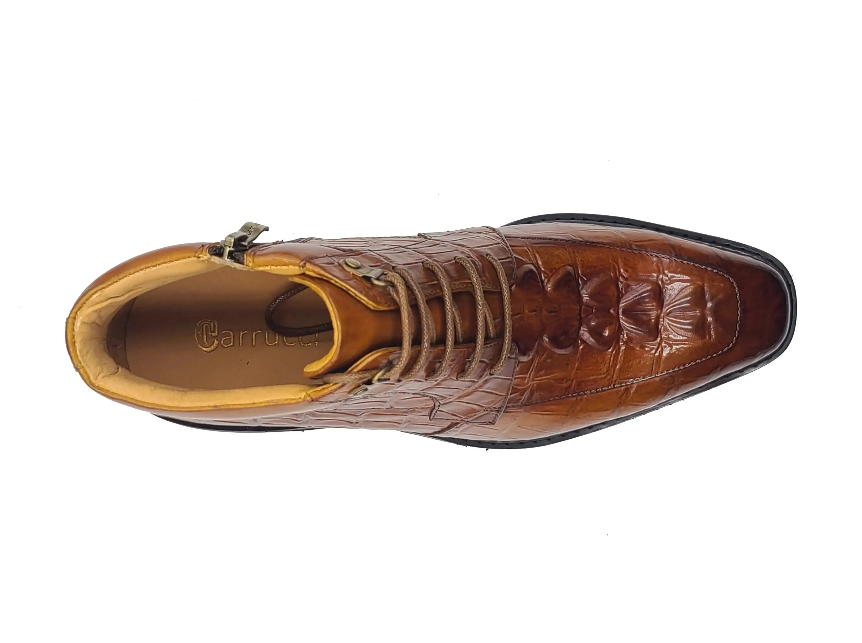 Men's Lace-up Boots Alligator Embossed street style