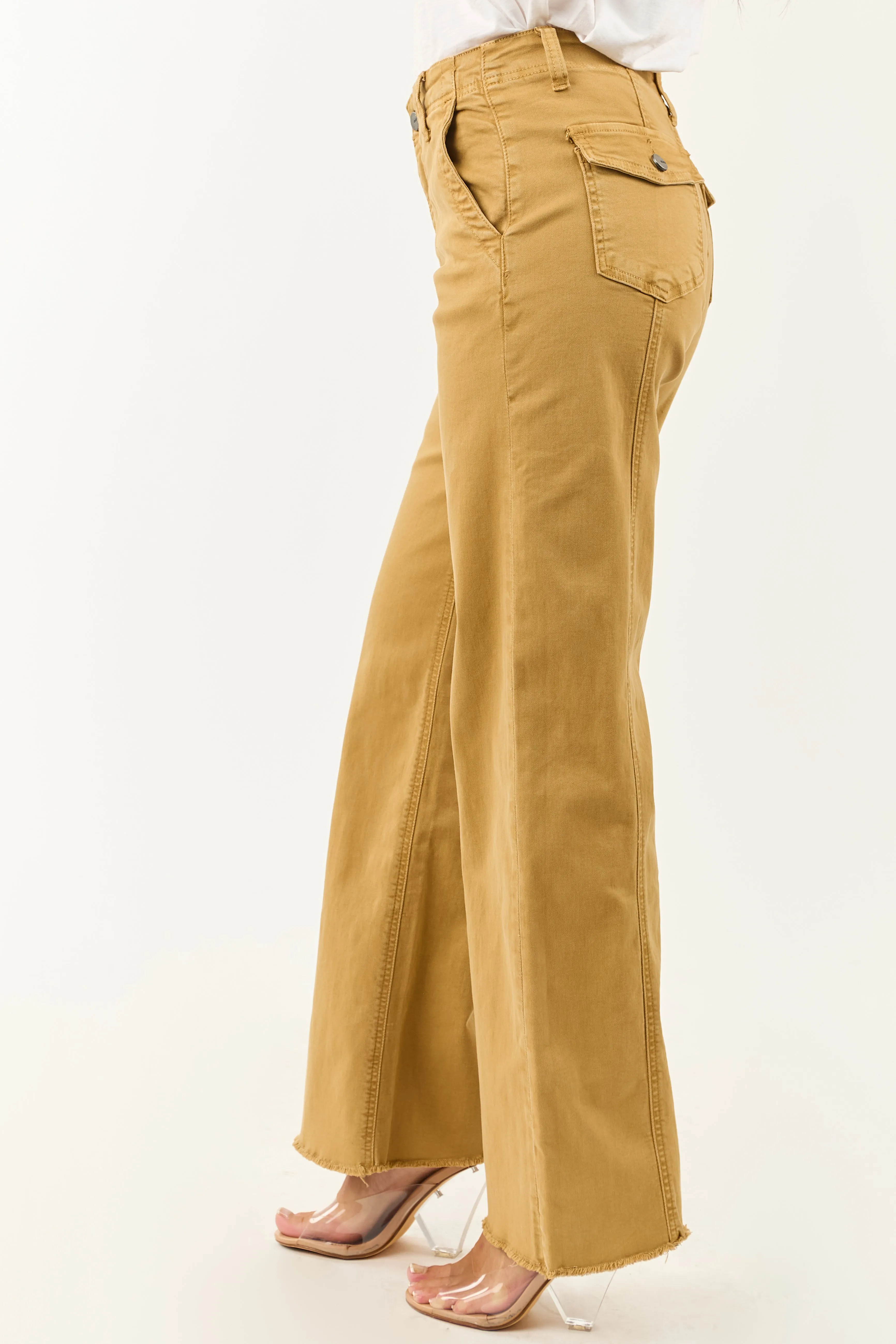 Mica Denim Desert Wide Leg High Rise Stretchy Jeans retro charm