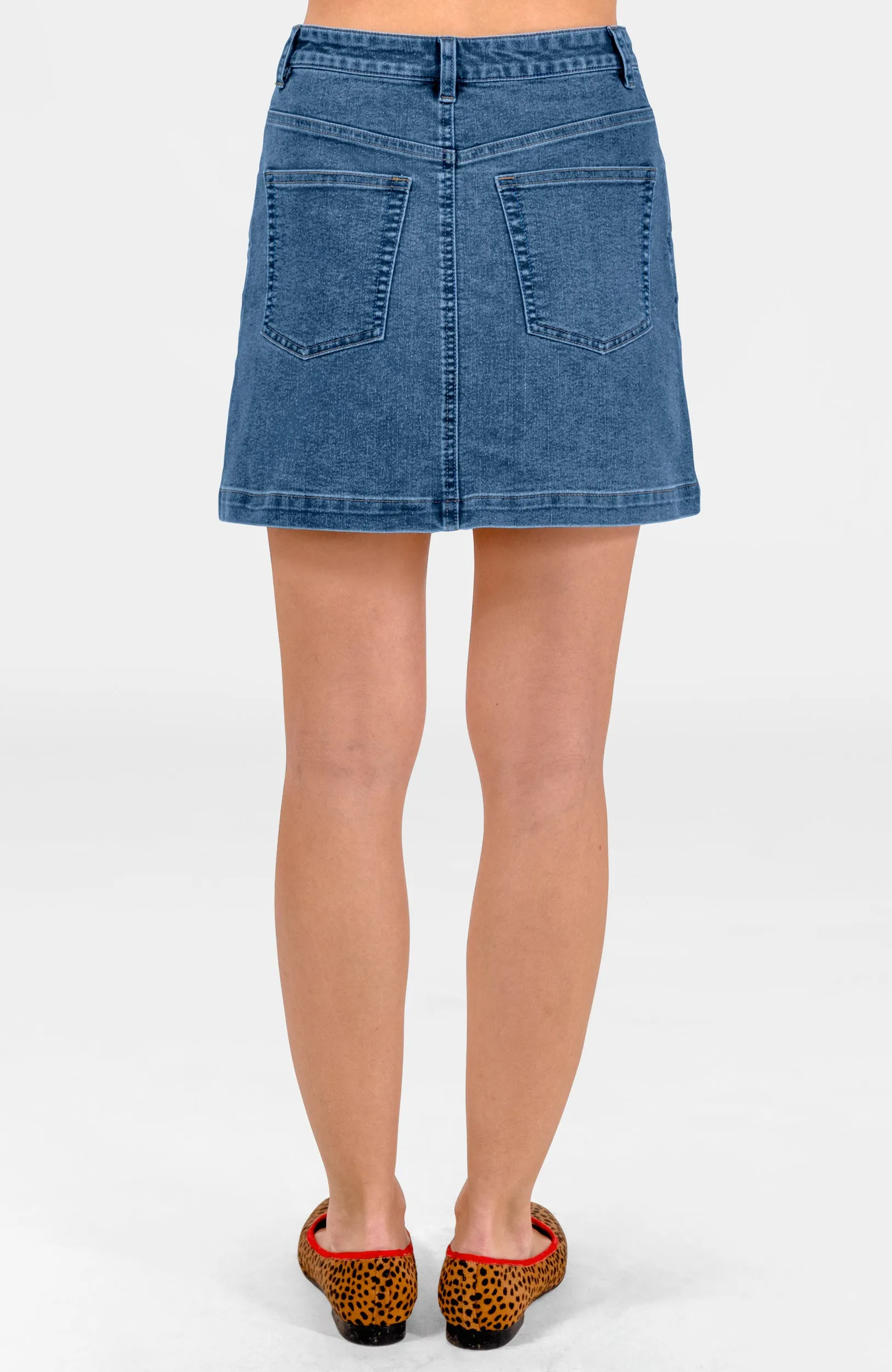 Mighty Cute Denim Skirt - Mini stain-resistant pants
