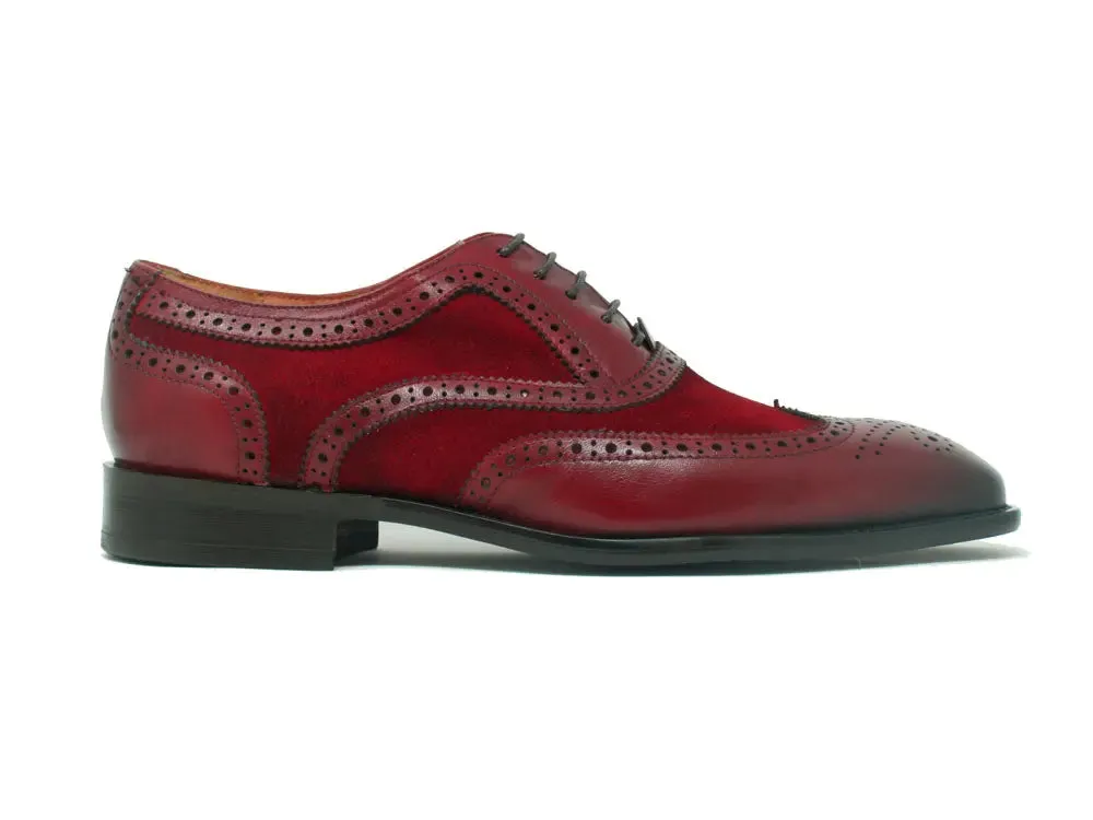 Mixed Media Burnished Wingtip Oxford modern classic