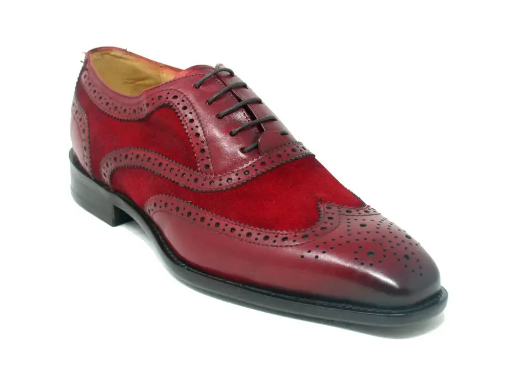 Mixed Media Burnished Wingtip Oxford modern classic
