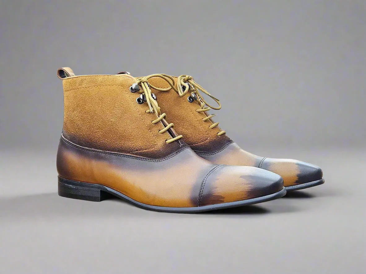 Mixed Media Lace-up Suede Boot frost walk