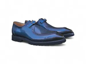 leather shoes,men's fashion,moc toe,shoes,single monk loafer