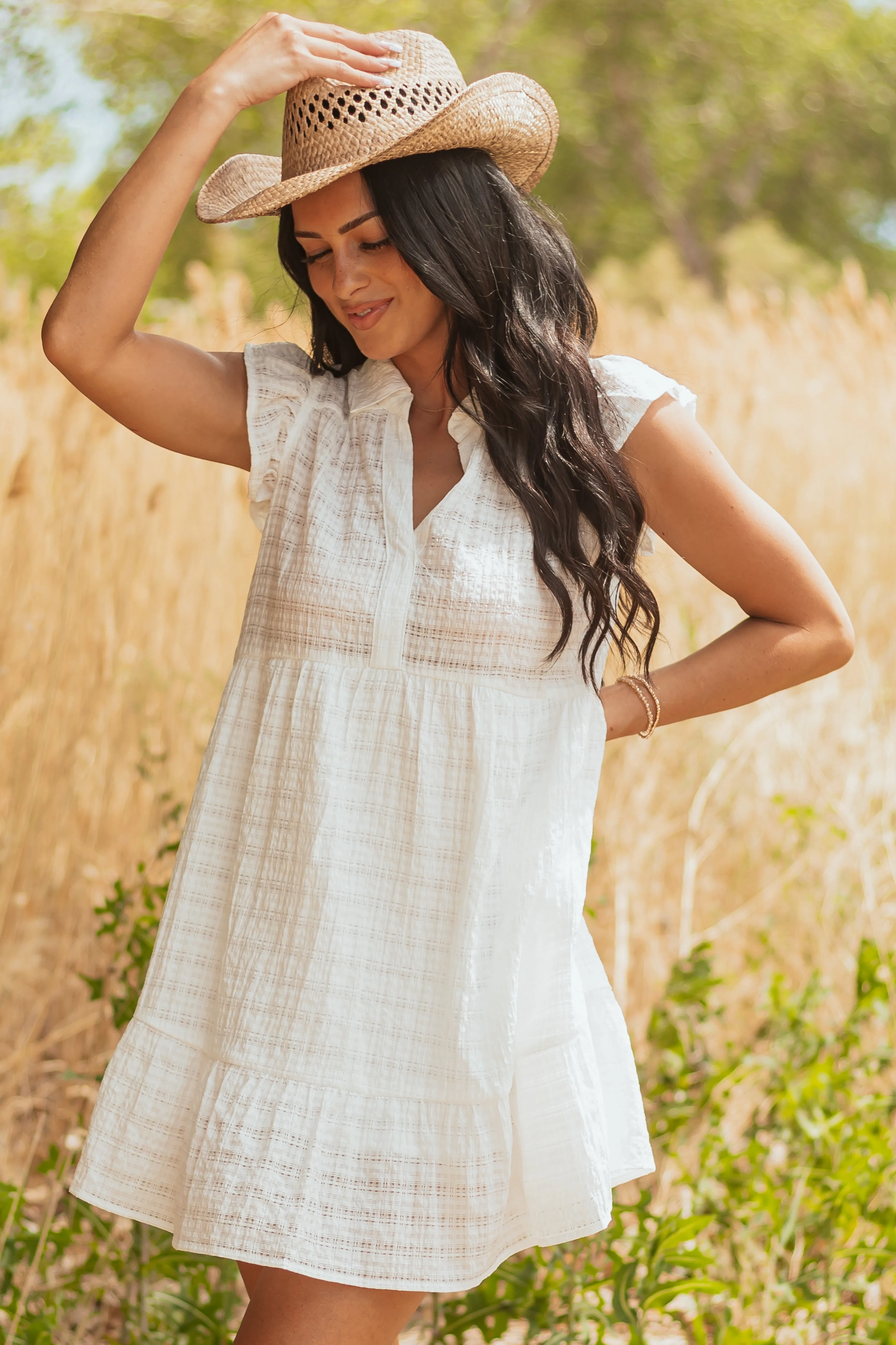 7/3/2025,ALL_PRODUCTS,back-in-stock:true,filter-color:White/Ivory,filter-neckline:V-Neck,filter-pattern:Solid,filter-season:Summer,filter-sleeve:Cap Sleeve,gpc:Dresses,pc:Short_Dresses,Reg-Price