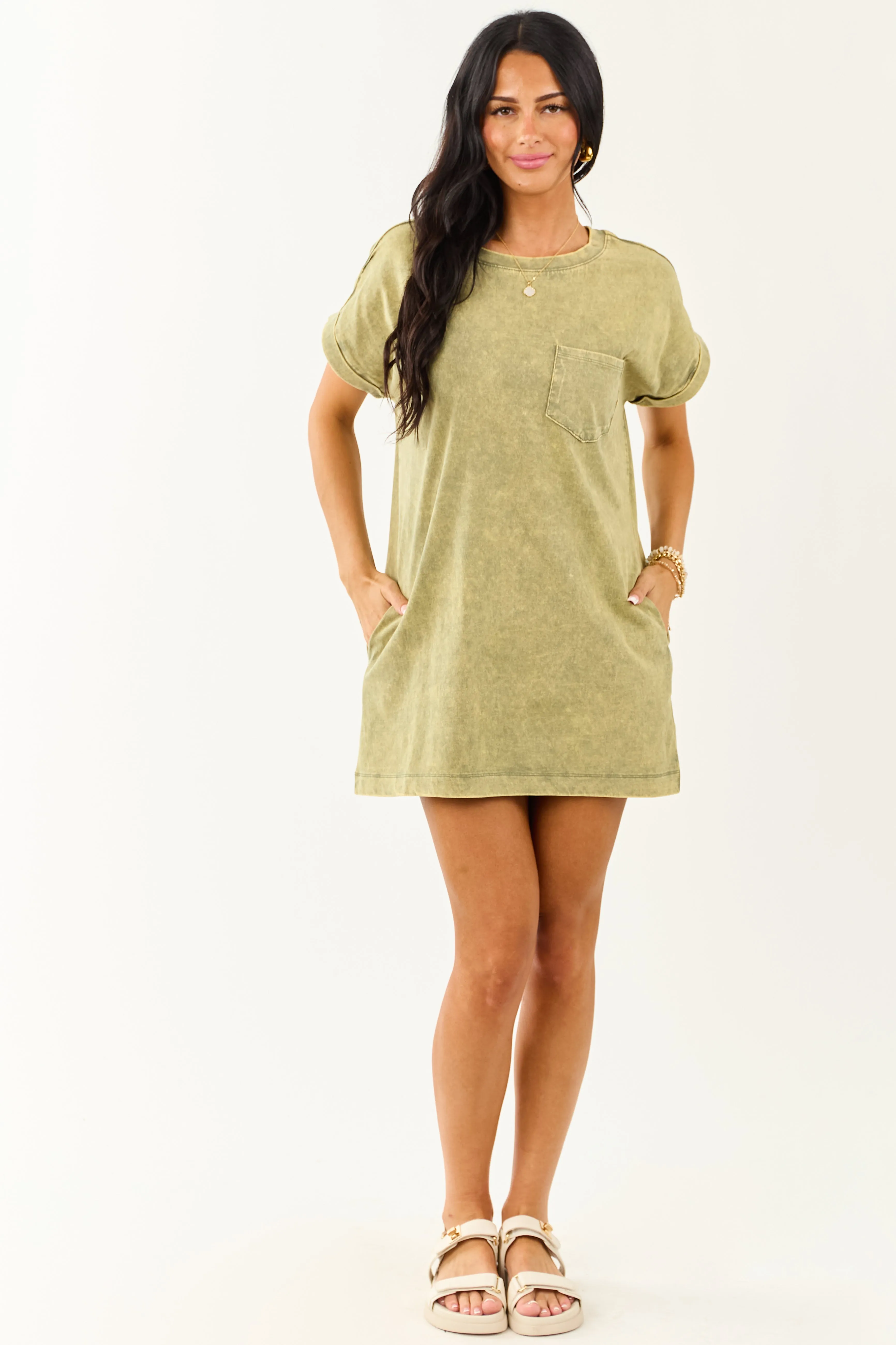 7/8/2025,ALL_PRODUCTS,back-in-stock:true,filter-color:Green,filter-fabric:Cotton,filter-neckline:Round,filter-pattern:Solid,filter-season:Fall,filter-sleeve:Short Sleeve,gpc:Dresses,pc:Short_Dresses,Reg-Price