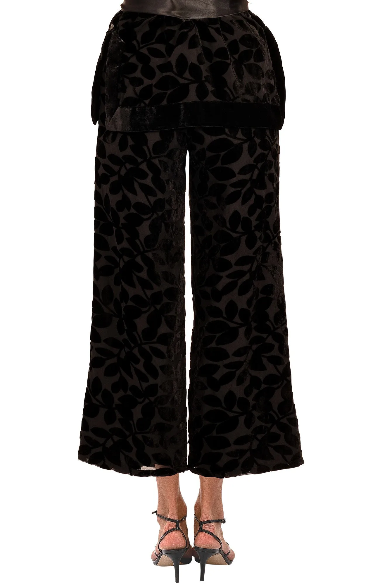 Palazzo Pant - Luxe Leaf Velvet waterproof pants