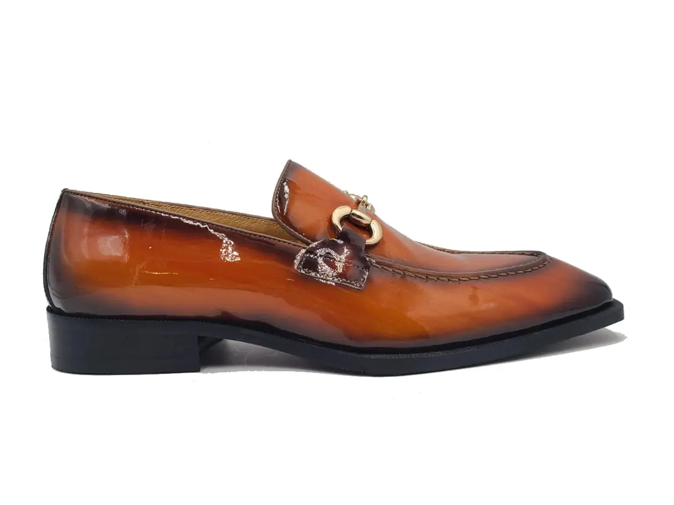 Patent Leather Buckle Loafer classic touch