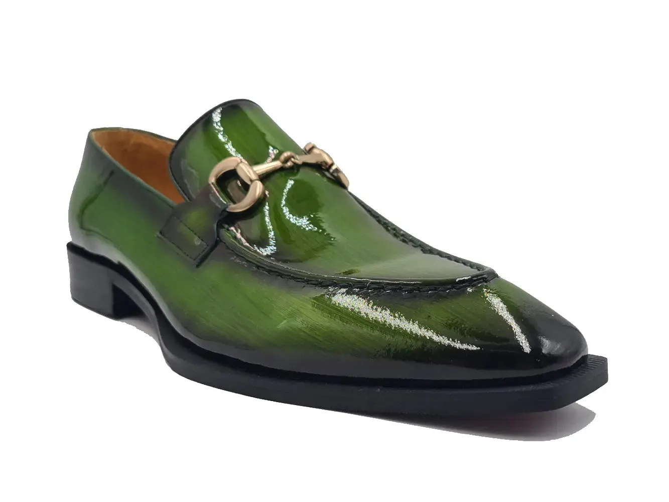 Patent Leather Buckle Loafer classic touch