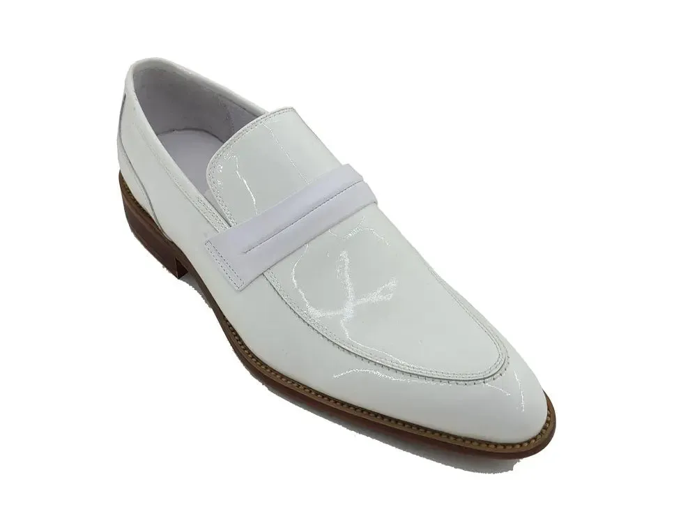 Patent Leather Tuxedo Penny Loafer foot hug