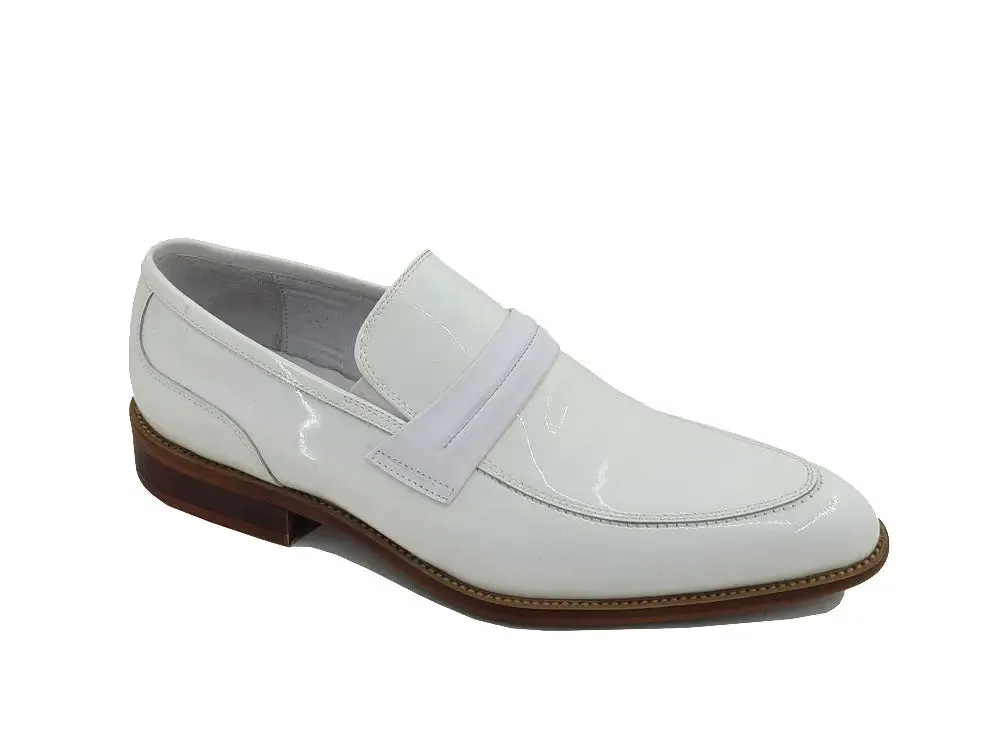Patent Leather Tuxedo Penny Loafer foot hug