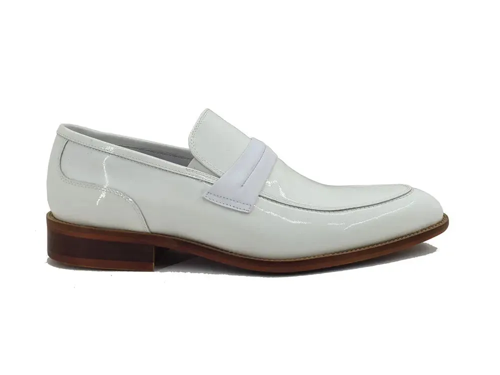 Patent Leather Tuxedo Penny Loafer foot hug