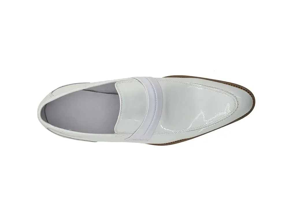 Patent Leather Tuxedo Penny Loafer foot hug