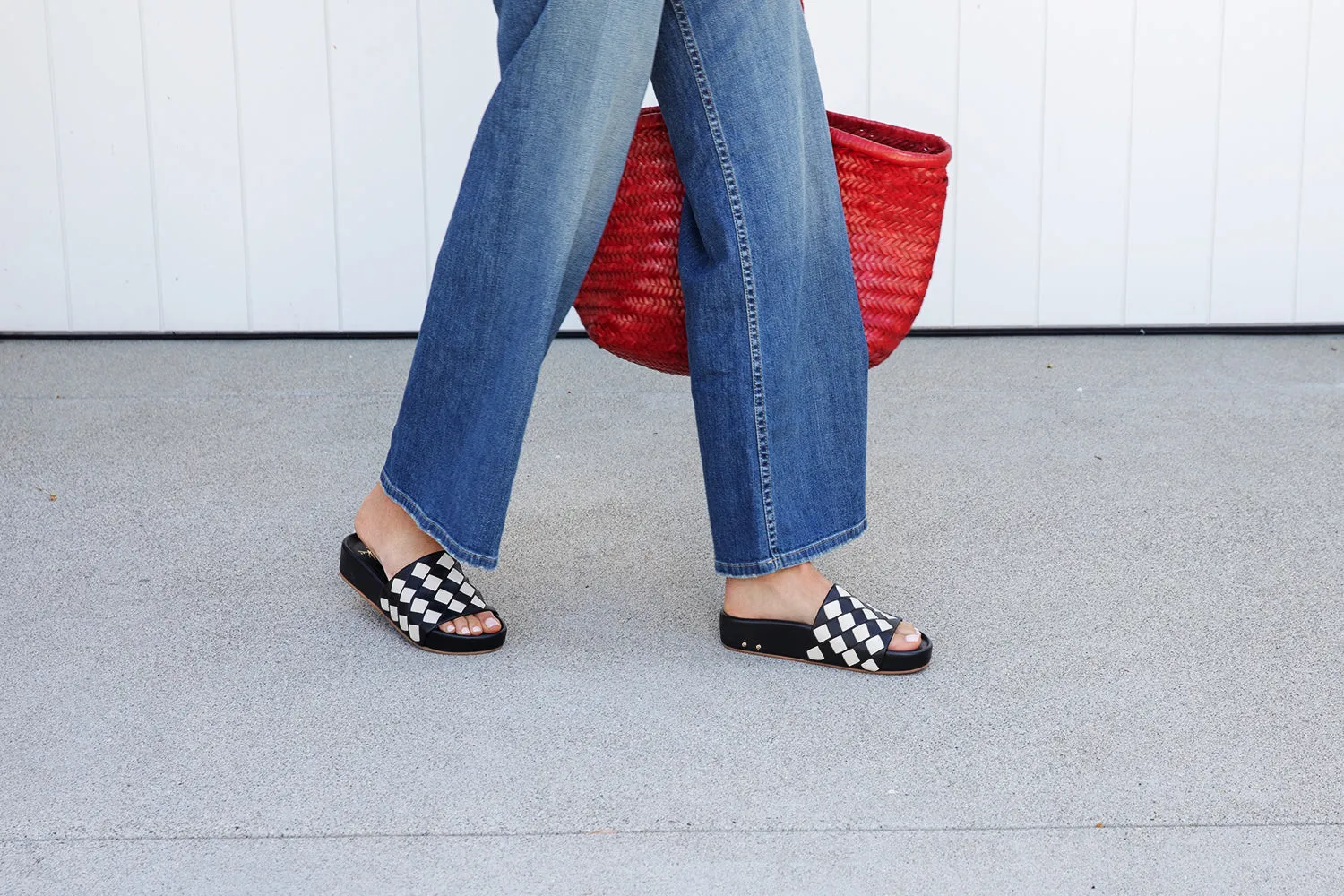 PELICAN WOVEN - Eggshell/Beach wide feet