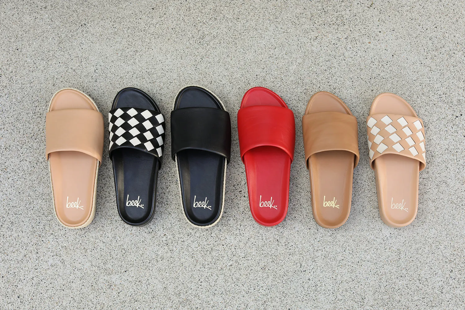 PELICAN WOVEN - Eggshell/Black long walk