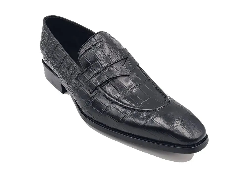 Penny Loafer Features Alligator Embossed Calfskin pure ease