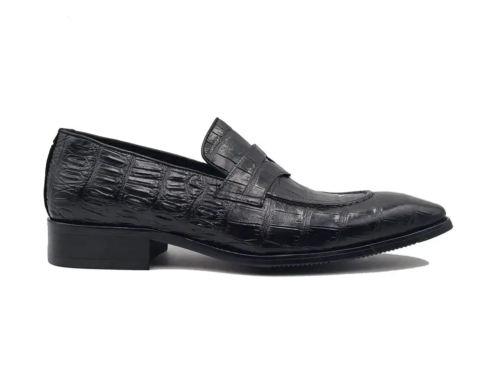 Penny Loafer Features Alligator Embossed Calfskin pure ease