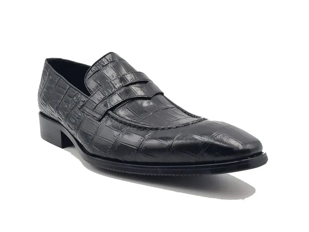 Penny Loafer Features Alligator Embossed Calfskin pure ease