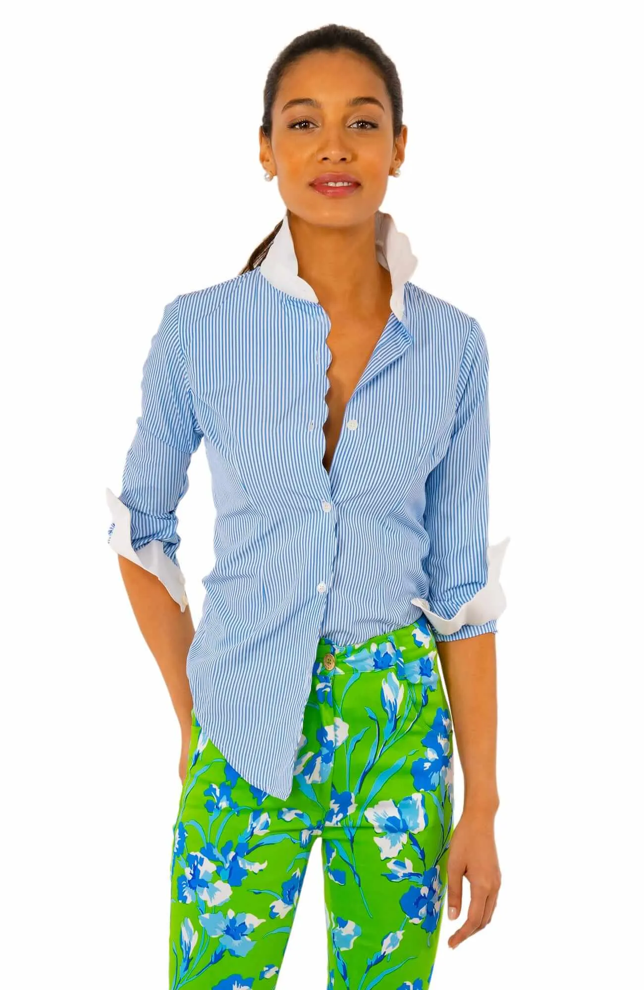 Pique All Day Pinstripe Shirt multi-function