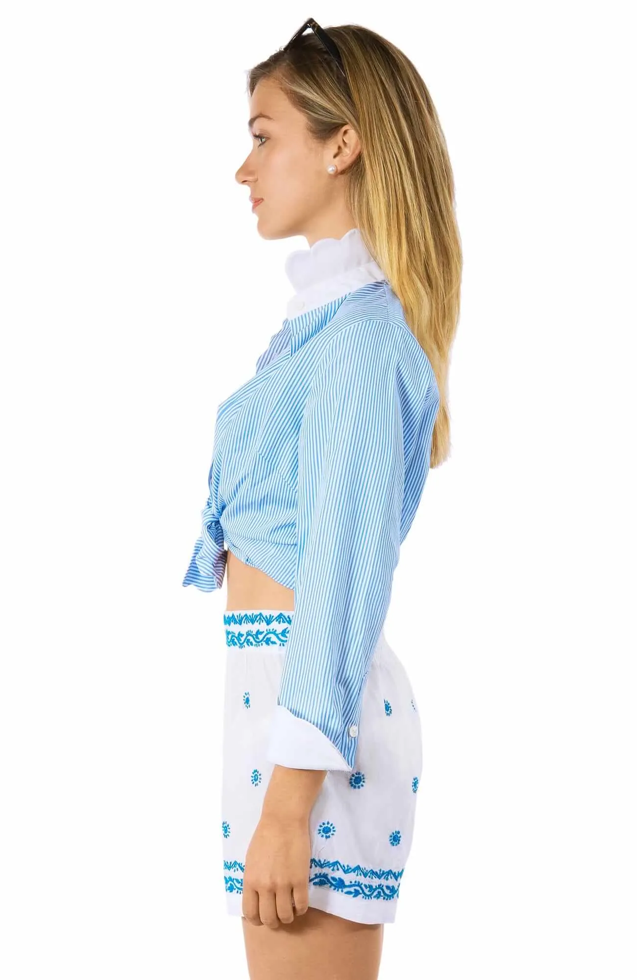 Pique All Day Pinstripe Shirt multi-function