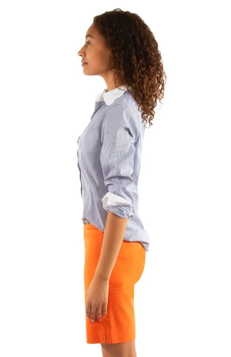 Pique All Day Pinstripe Shirt multi-function