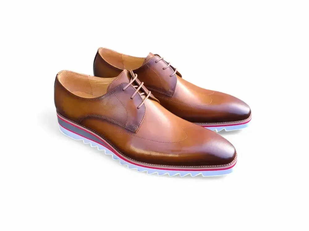 Plain Toe Wing-tip Stitching Blucher style Oxford subtle pride
