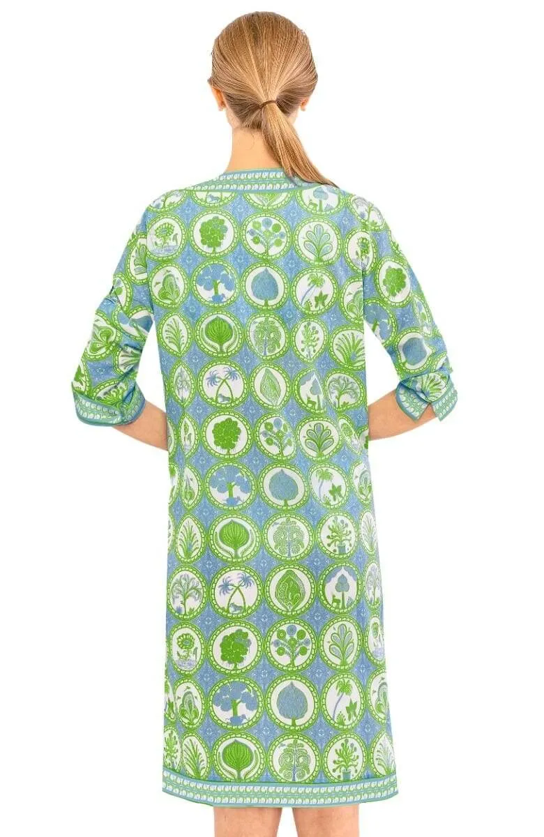 Poly Crepe Kimono - Circle of Love layer ease