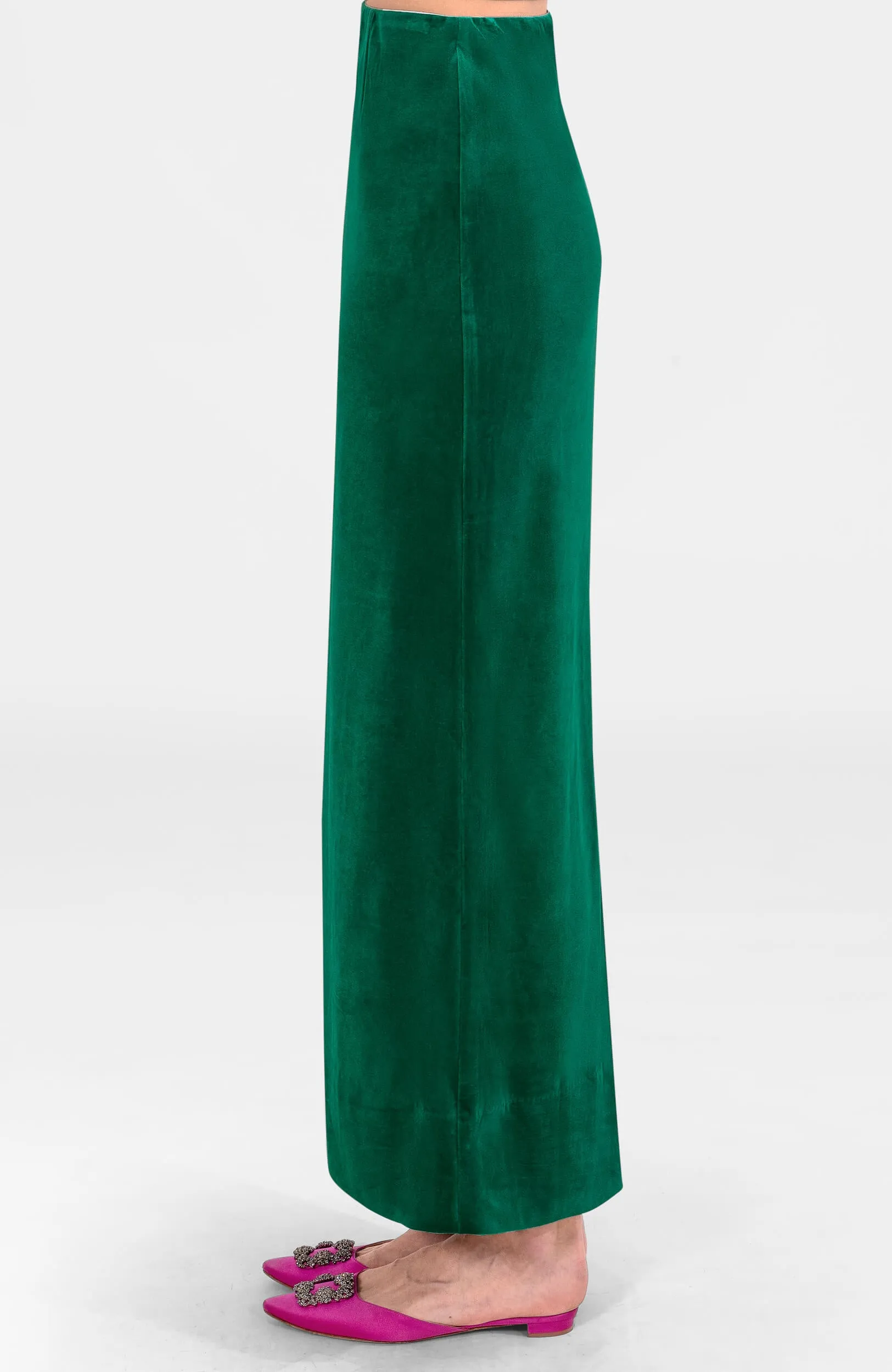 Posh Midi Skirt - Silky Velvet ankle pants