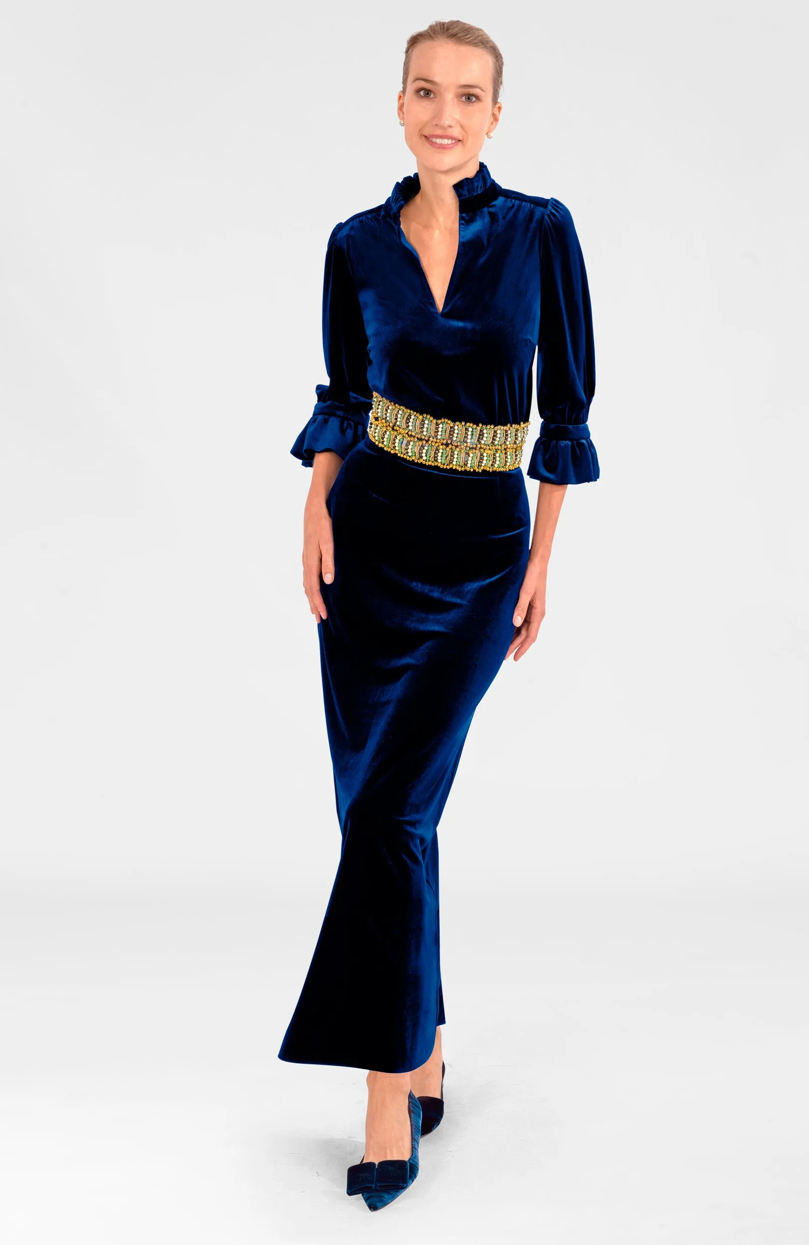 Posh Midi Skirt - Silky Velvet ankle pants