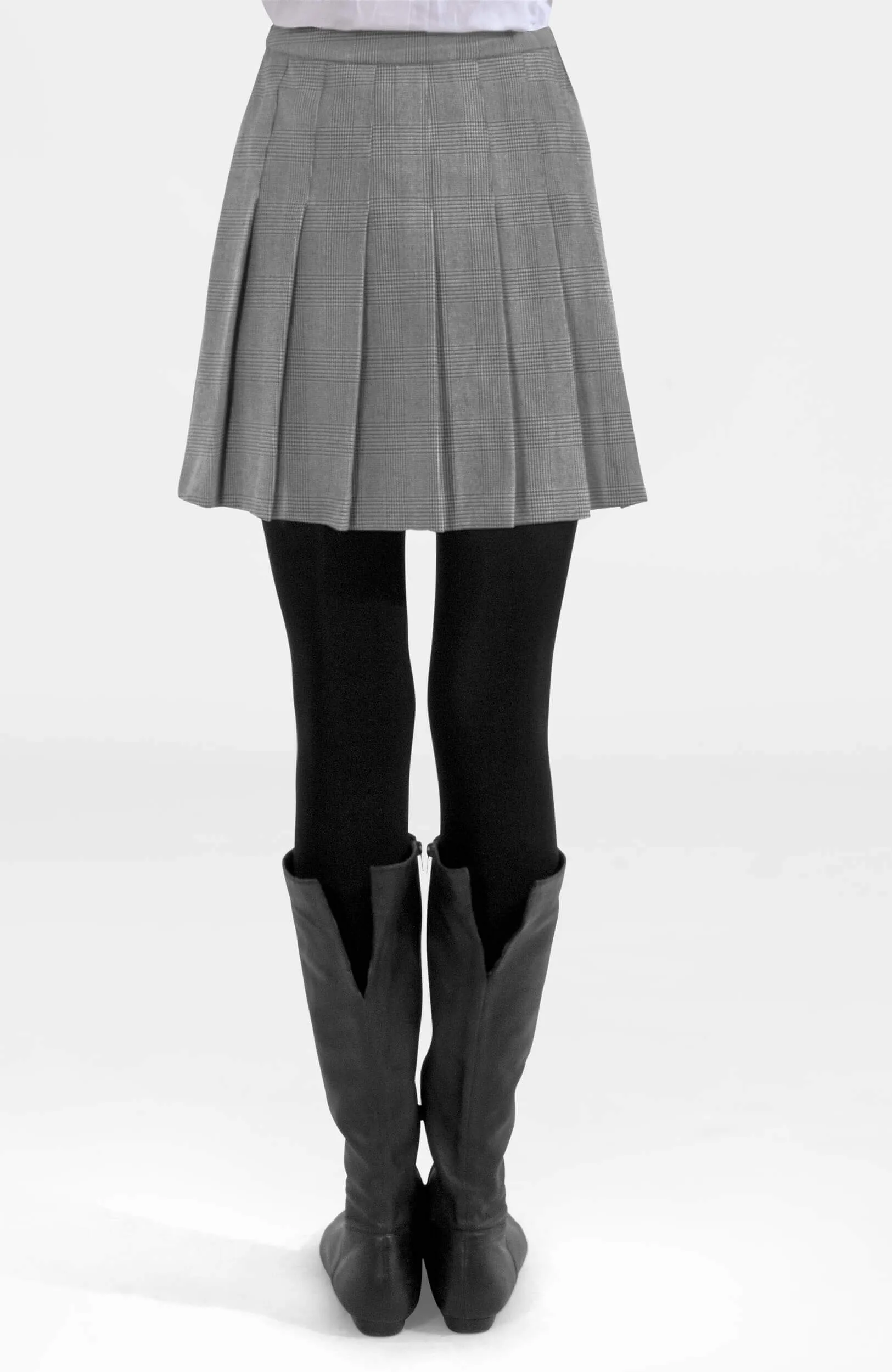 Preppy Plaid Skirt wide-leg pants