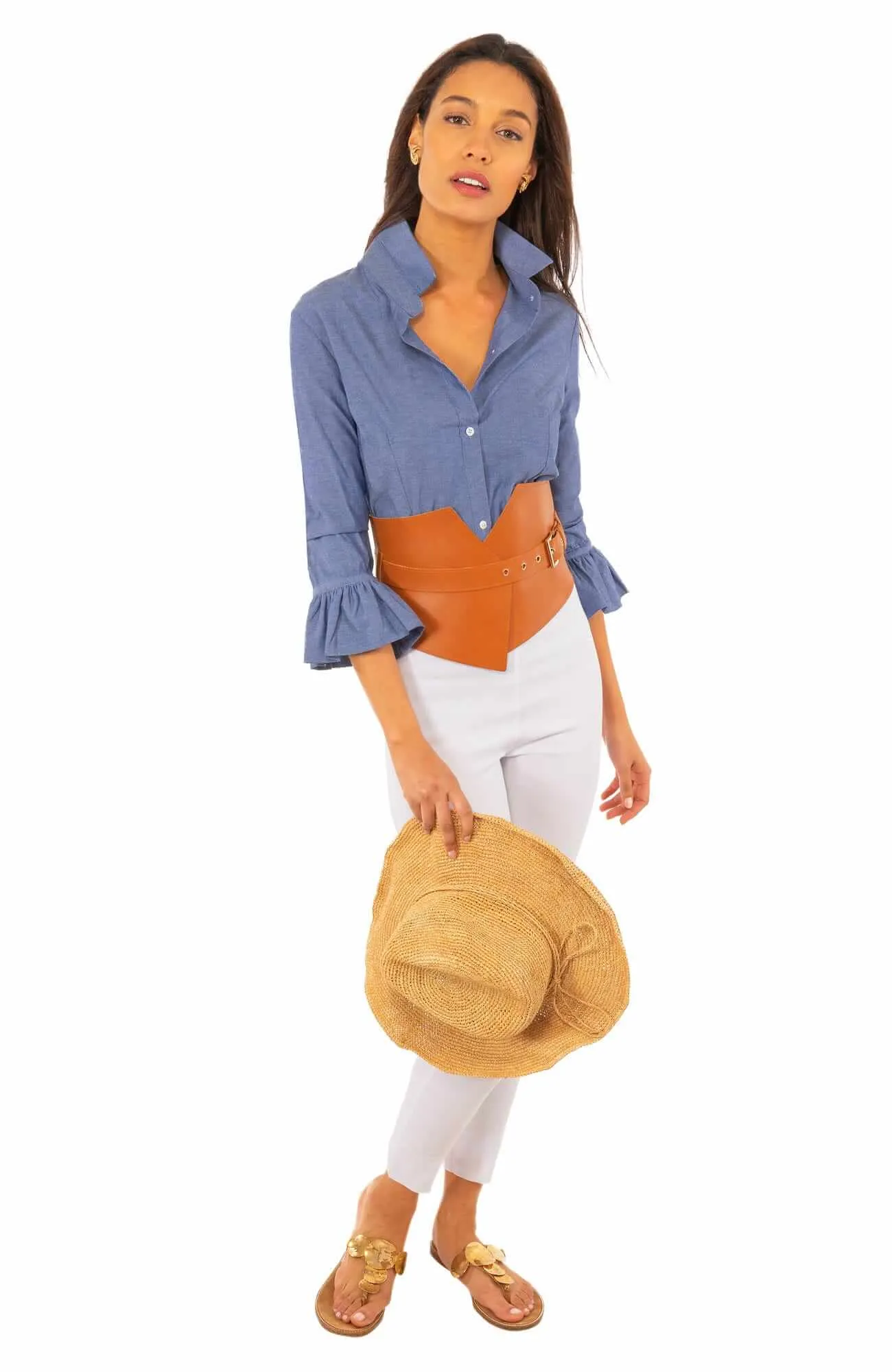 Priss Blouse - Chambray winter warmth