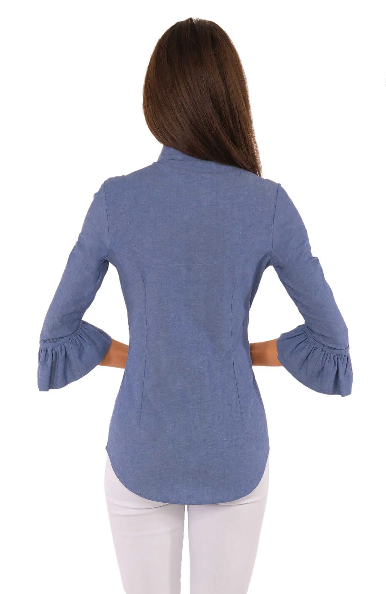 Priss Blouse - Chambray winter warmth